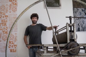 Manuel Taure in his studio